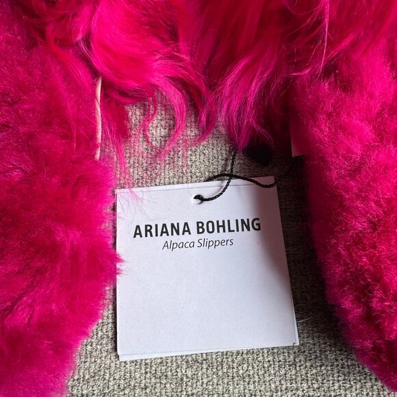 Ariana Bohling Suri Alpaca Fur Slippers Hot Pink Women's Small (6/7) New - Picture 14 of 15